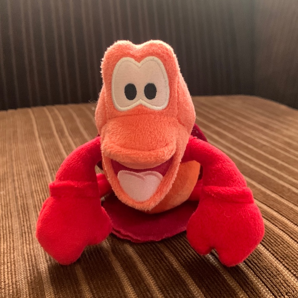 Sebastian shoulder buddy with magnet. Purchased at Disneyland California.